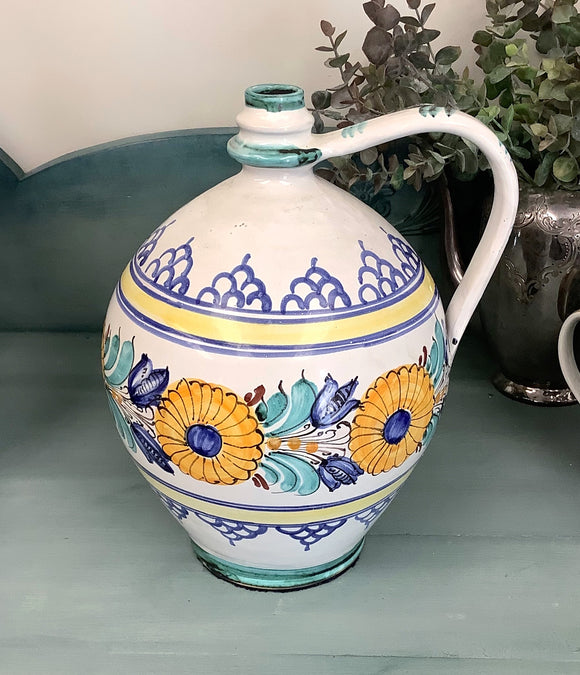 Floral ceramic jug