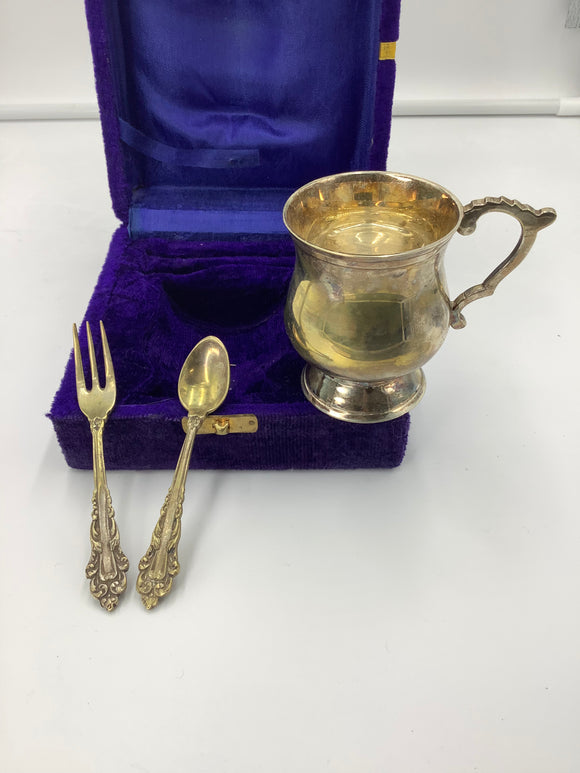 Childs Silver Cup Set