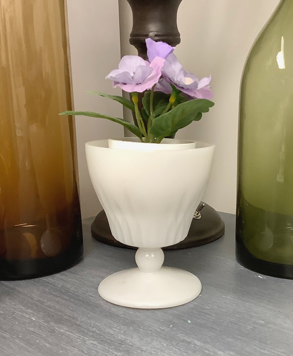 Mini milk glass pedestal cup