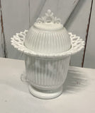 Milk Glass Covered Dish