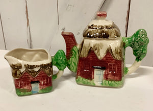 Cottage Teapot & Creamer