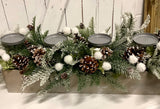 Holiday tabletop candle holder