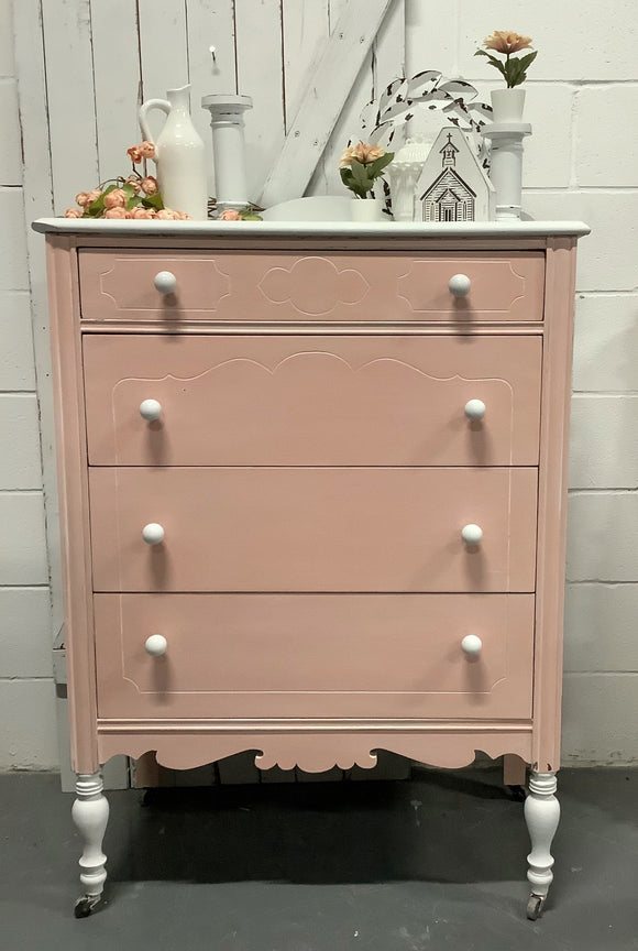 coral pink dresser Dresser / French Coral Dresser/ Henry Link Coral Dresser/ Can Customize Too