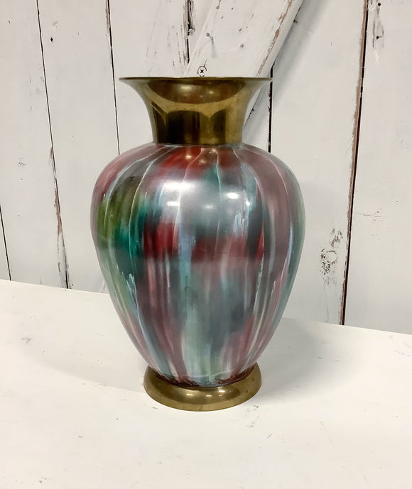 Brass pastel vase