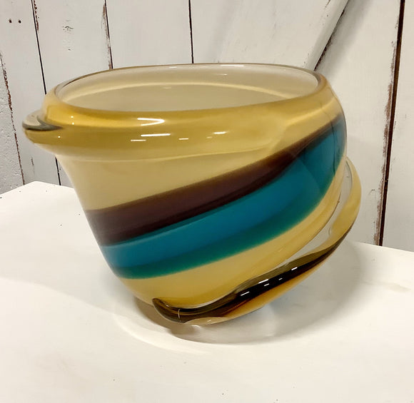Glass Swirl Bowl