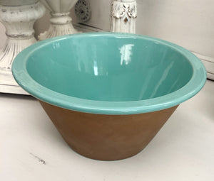 Turquoise terracotta bowl