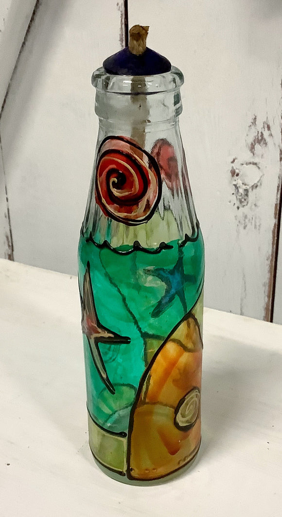 Hand painted Oil candle