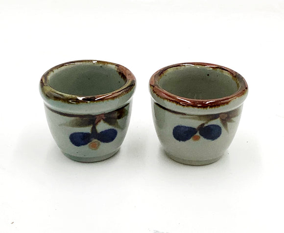 Cobalt Floral Egg Cups