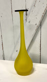 Frosted yellow Art Glass Vase