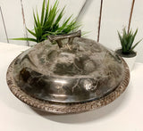 Silver plated lidded serving dish