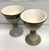 Pair of Pottery Goblets
