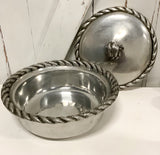 Mexican Silver Metal covered Dish