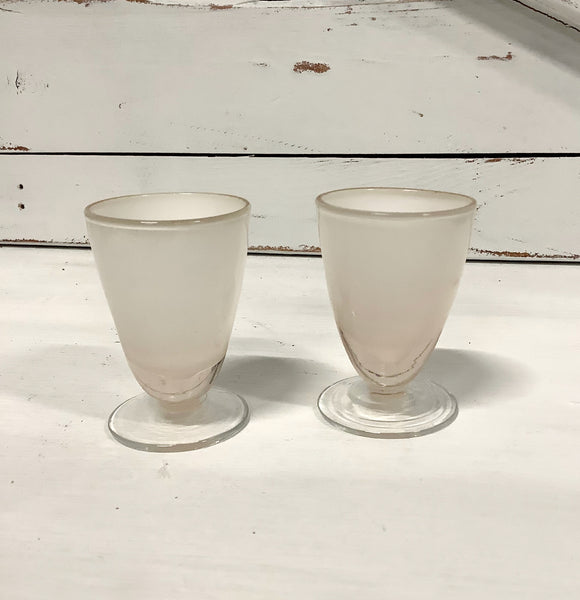 Glass Egg Cups - Pair