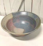 Pink Blue Pottery Bowl