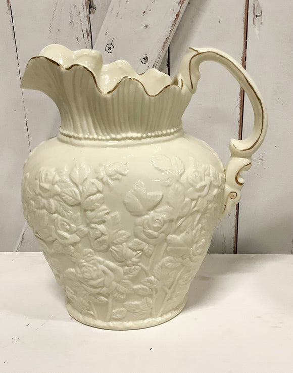 Raised Floral pitcher