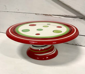 Colourful Pedestal Cake Plate