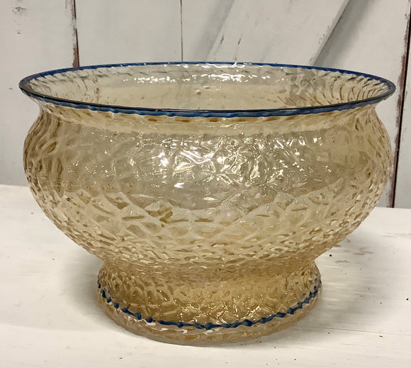 Iridescent Peach Glass Bowl