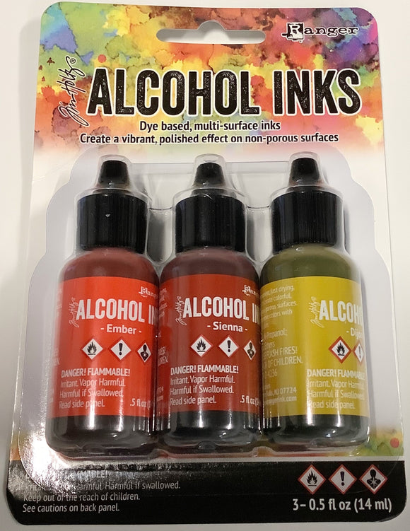 Orange/yellow spectrum - Alcohol inks, Ranger