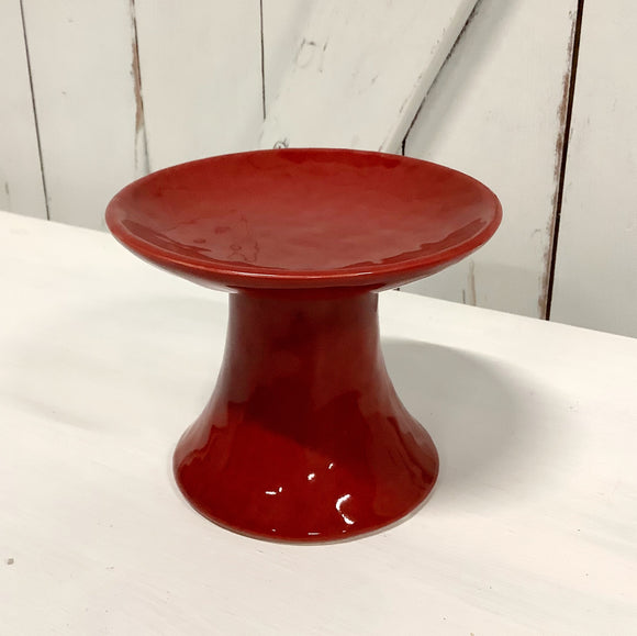 Red Ceramic Pedestal
