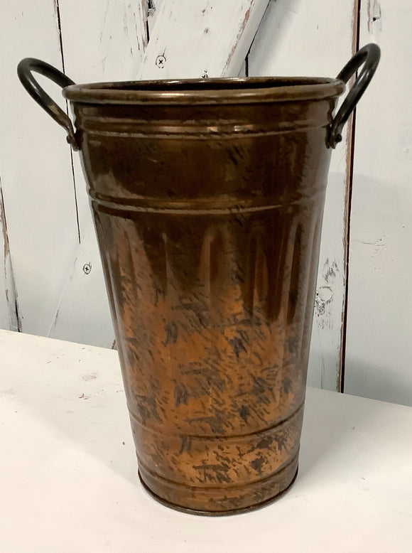 Mottled Copper tone vase