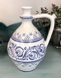 Blue and white ceramic jug