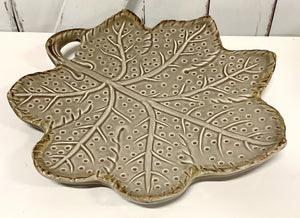 Italian Ceramic Leaf Plate