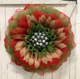 Xmas mesh wreath with bells