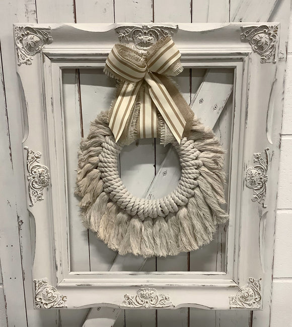 Framed Fibre Wreath