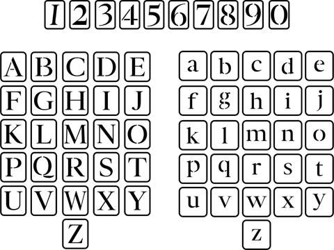 Letters and Numbers Pack - JRV Stencil